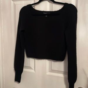 Black sweater Crop top